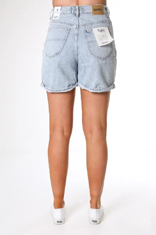 Girlfriend Relaxed Short White Wash