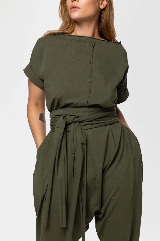 Khaki Cotton Overall