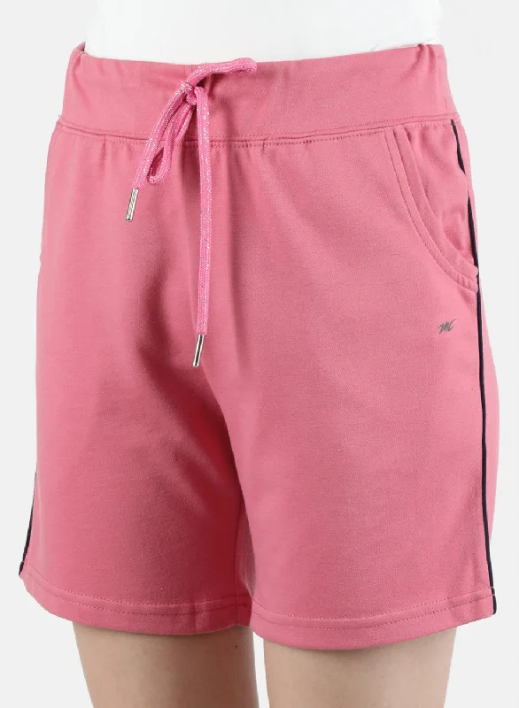 Women Pink Plain Short