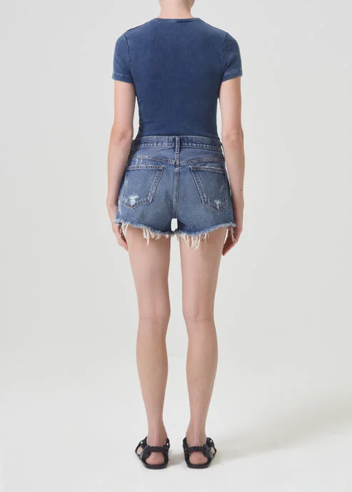 Agolde Parker Vintage Cut Off Short in Dark Swapmeet