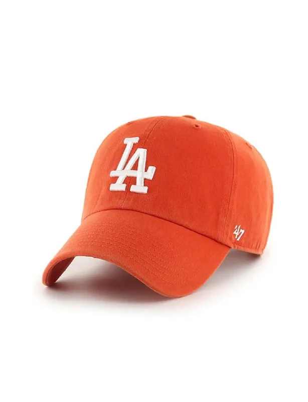 LA Dodgers Basic Ball Cap, Orange/White