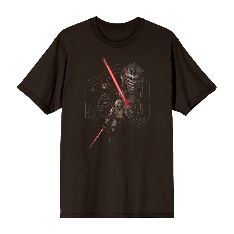 Ahsoka Sith Trio Full Color Print Brown Tee