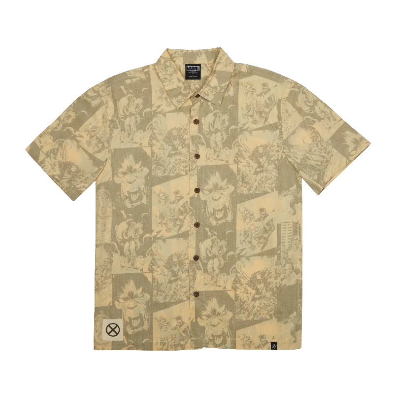 X-Men All Over Film Print Button-Down Shirt