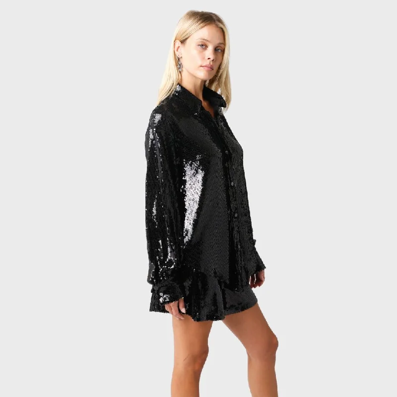 Peggy Sequin Shirt (Black)