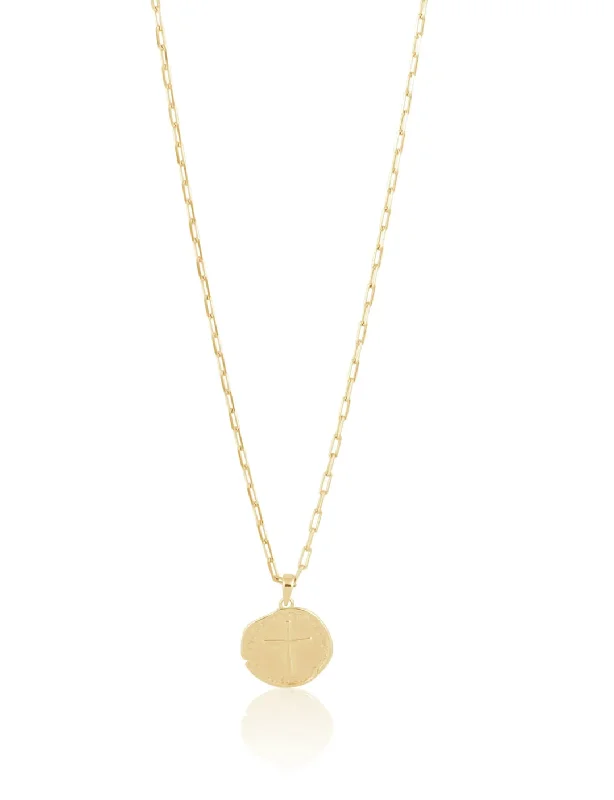 Amelia Coin Necklace, Gold