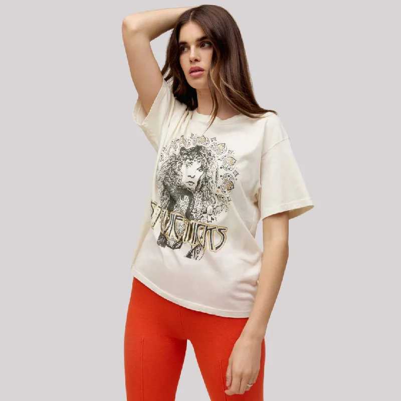 Stevie Nicks Metallic Boyfriend Tee (Stone Vintage)