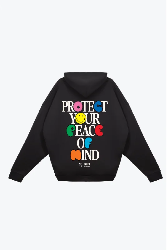 P/C x Smiley Peace of Mind Heavyweight Hoodie - Black