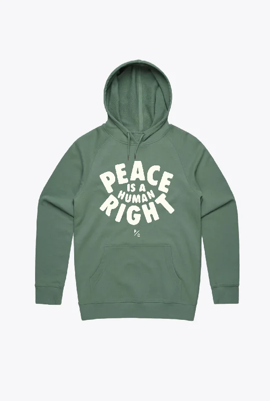 Peace is a Human Right Hoodie - Sage