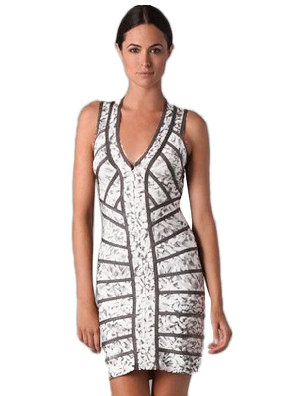 Bandage Style Printed Vintage Dress