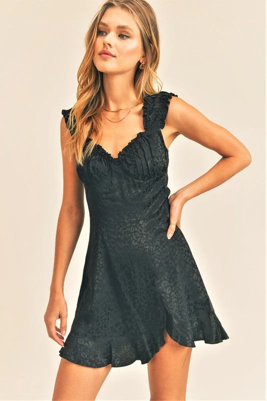 Black Cheetah Print Dress