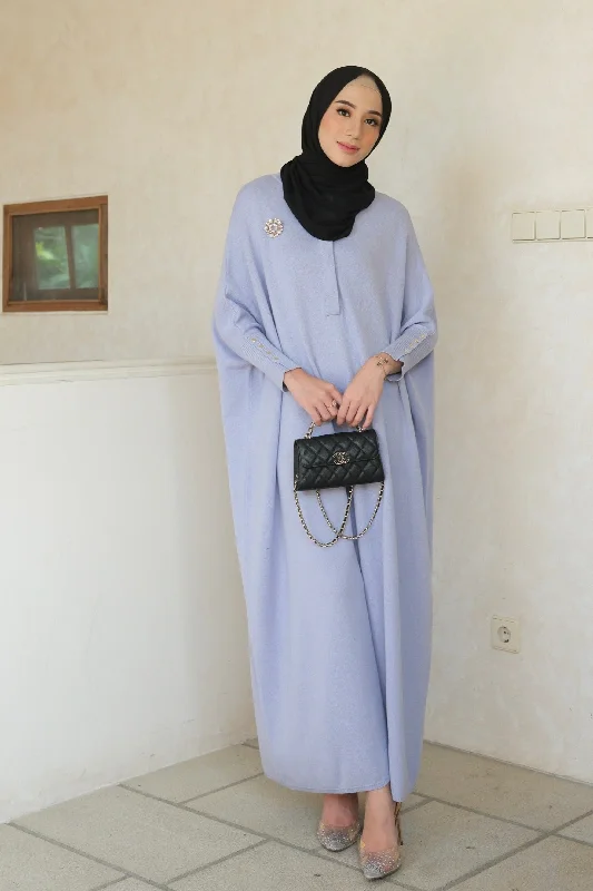 Busui Batwing Dress - Lavender - Dress Bahan Knit Busui DS0690390