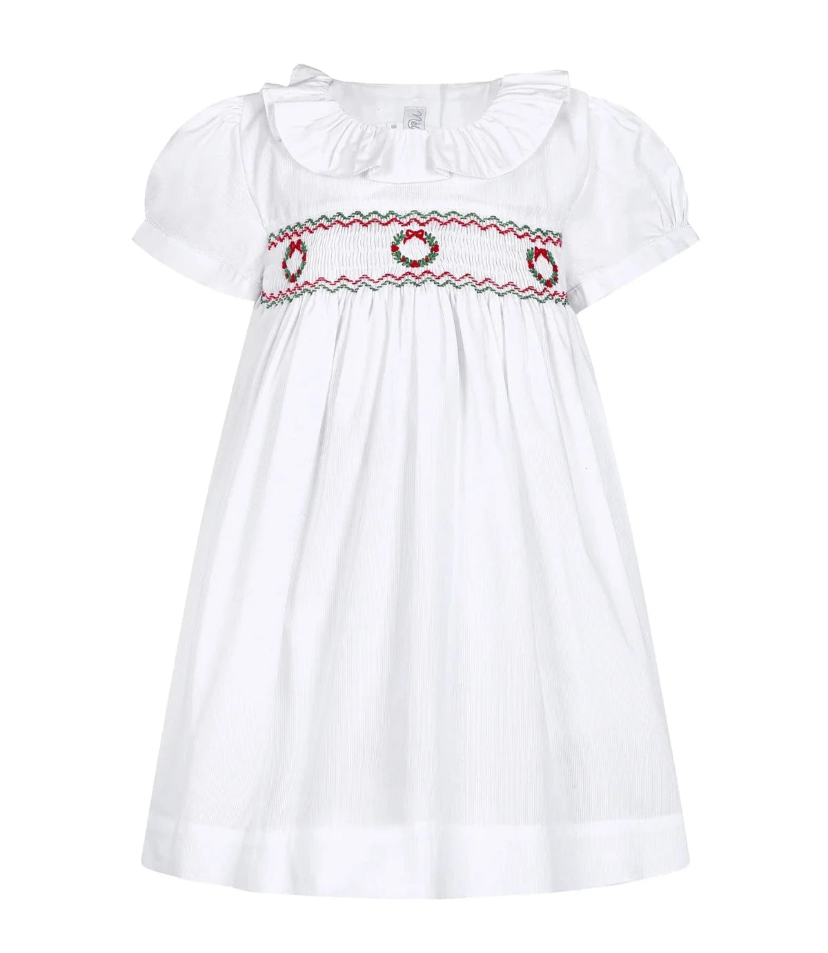 Christmas Smocked Wreath Dress