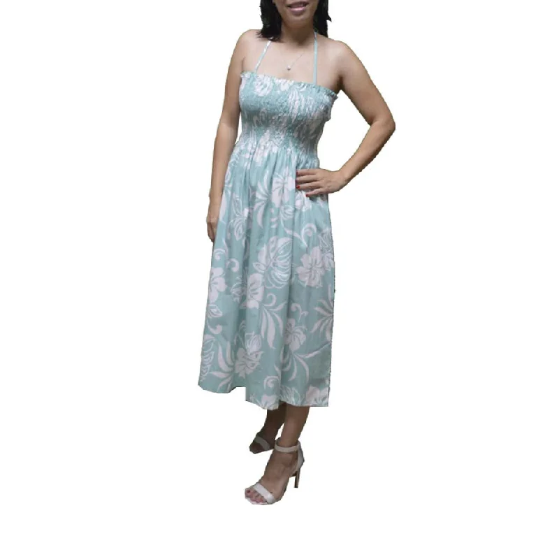 Classic Hibiscus Tube Top Hawaiian Dress