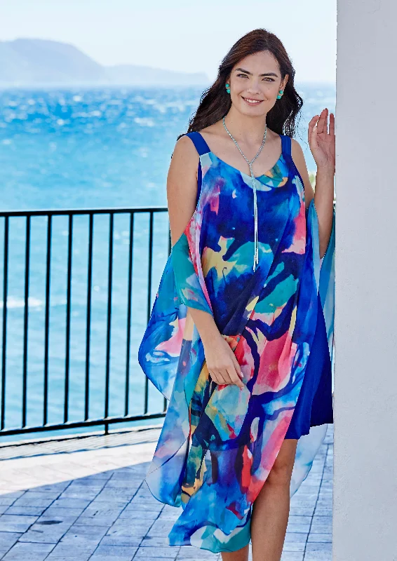 Colorful Abstract Print Dress
