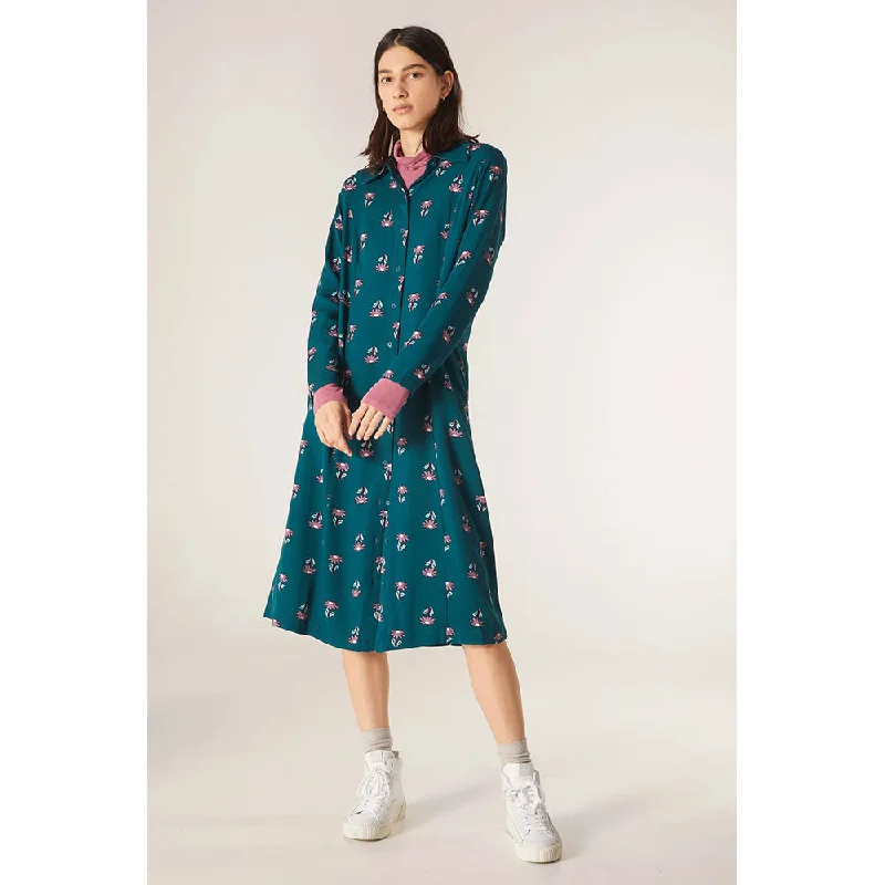 Somber Flower Print Dress