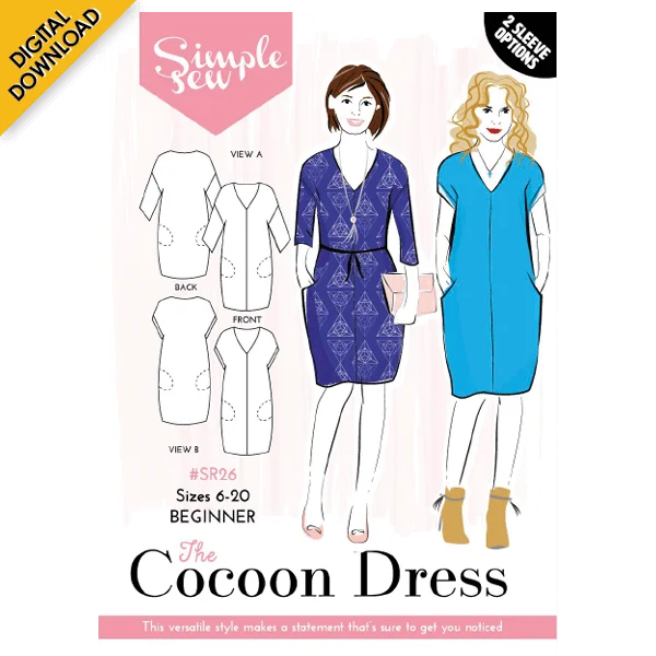 Digital Download | Simple Sew Cocoon Dress Sewing Pattern