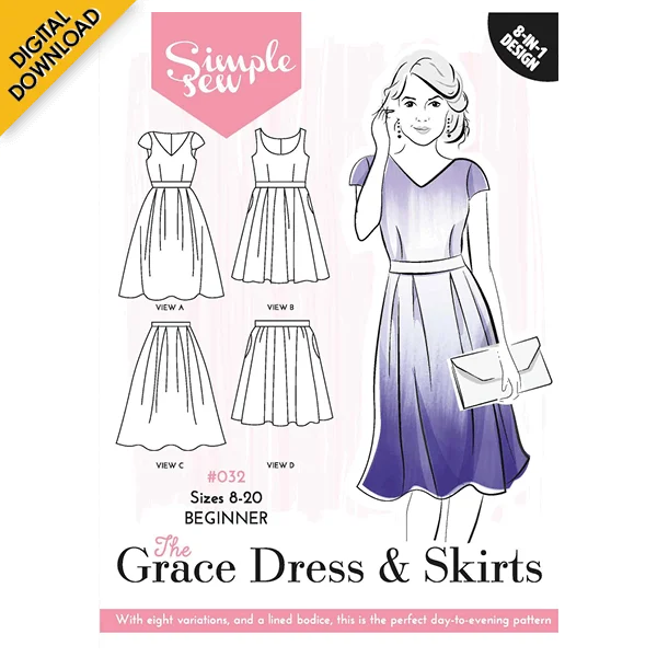 Digital Download | Simple Sew Grace Dress & Skirts Sewing Pattern