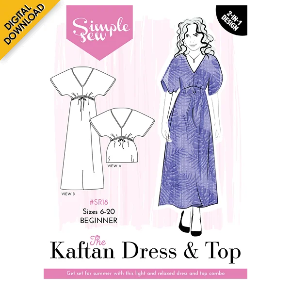 Digital Download | Simple Sew Kaftan Dress and Top Sewing Pattern