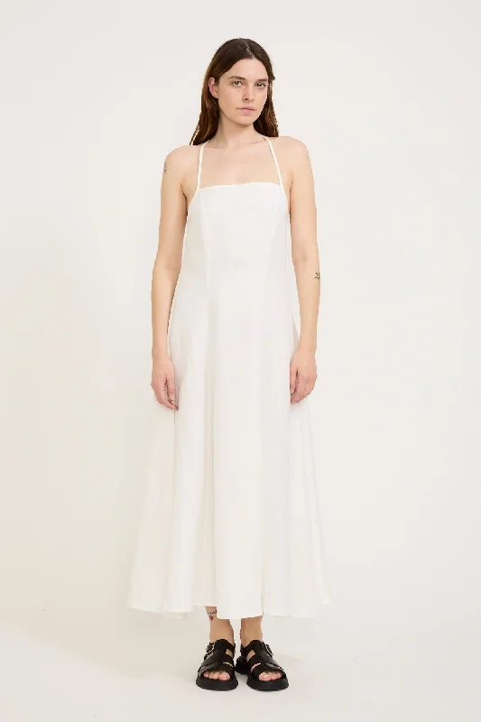 Dinali Dress Linen White