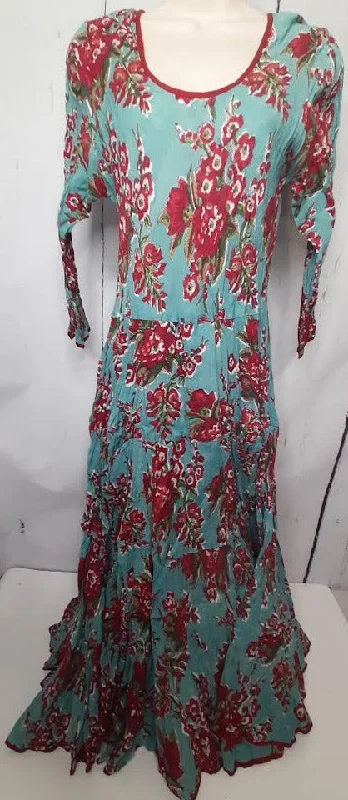 Dress Long 3/4 Sleeve Passion Flower Women's sfdl-3