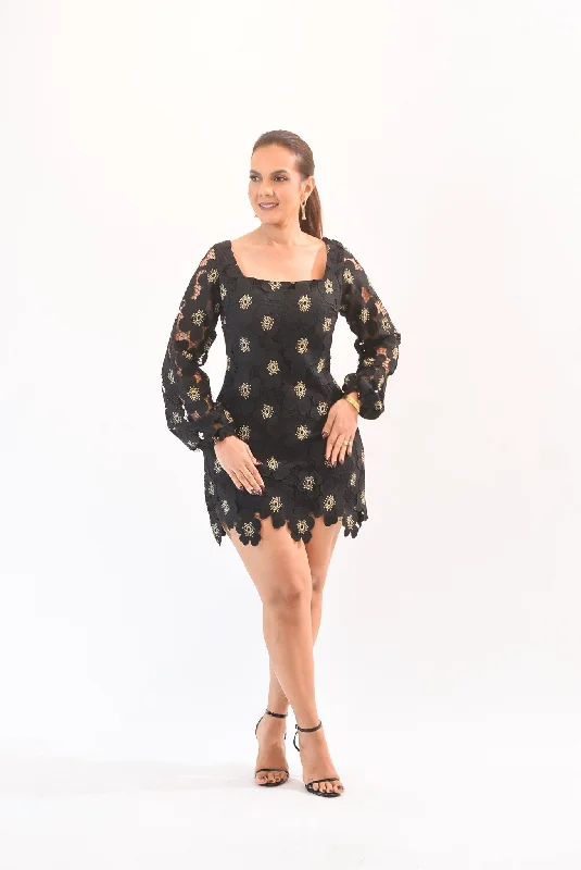 Get This Flower Dress Black