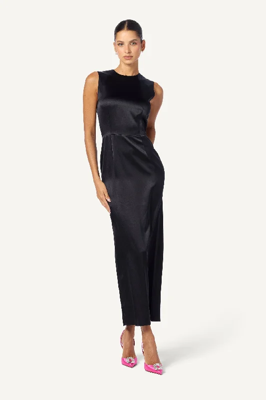 ILA SILK DRESS | BLACK