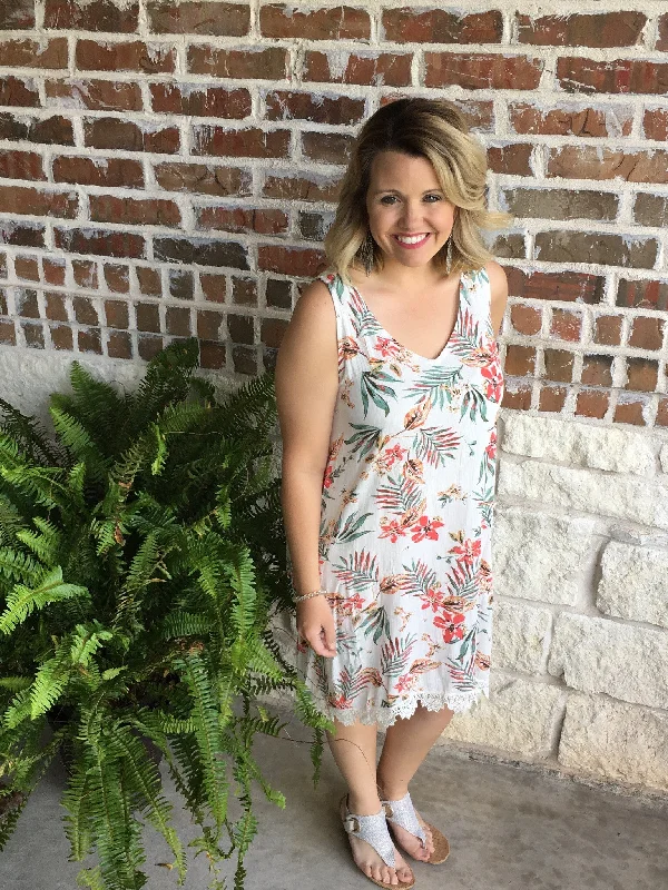 Ivory Flower Sundress