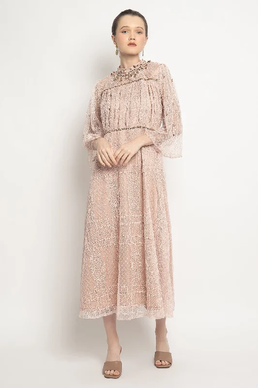 Areya Dress in Nude