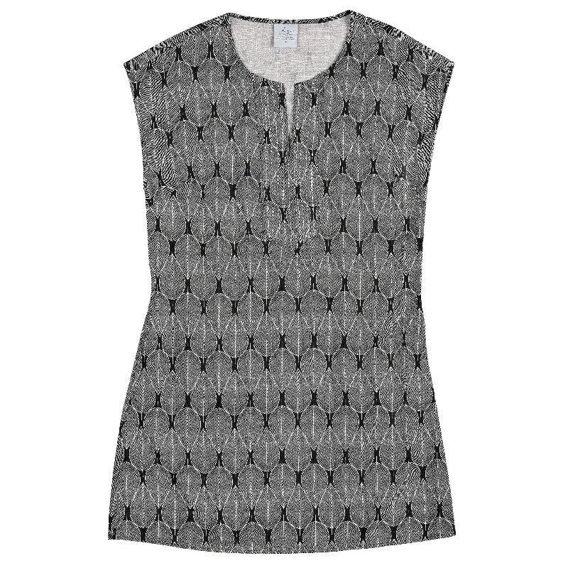 KG-Bamboo Women's Dress 03 - WHITE LEAF