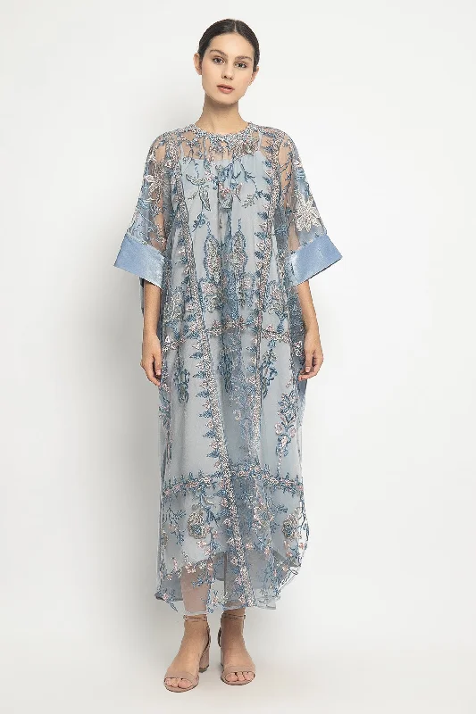 Alina Velvet Dress in Blue