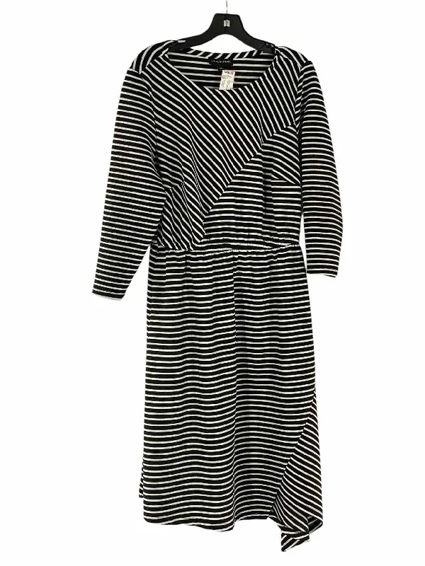 Lane Bryant Size 14/16 Black White Stripes Dress