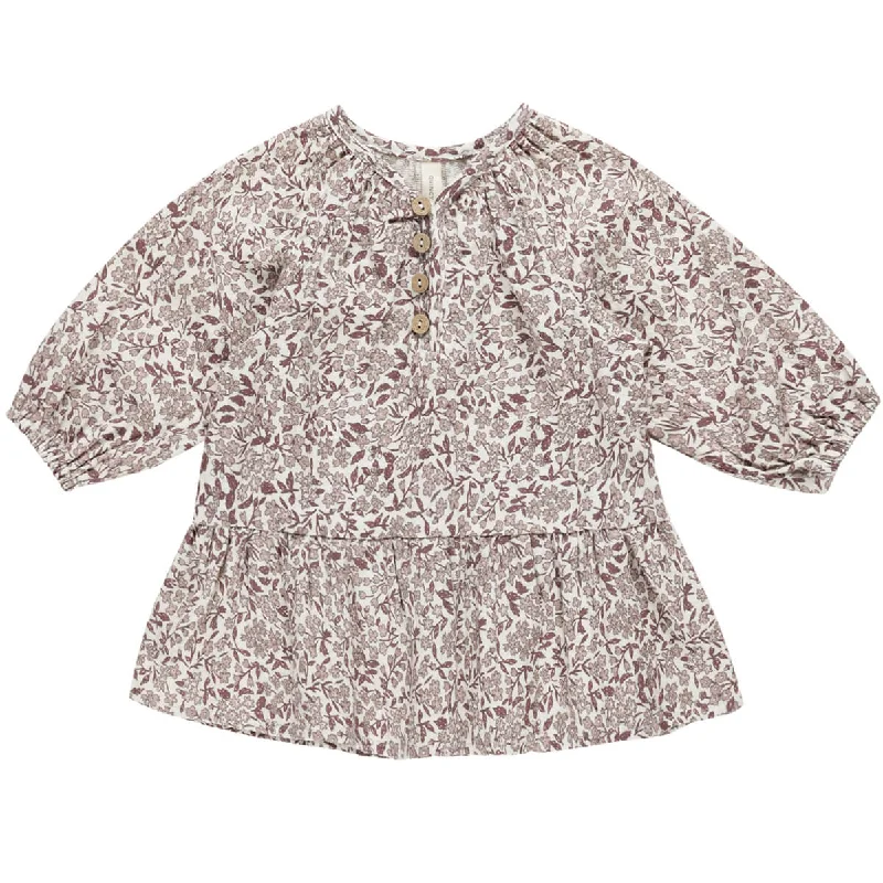Lany Dress in Mauve Ditsy by Quincy Mae