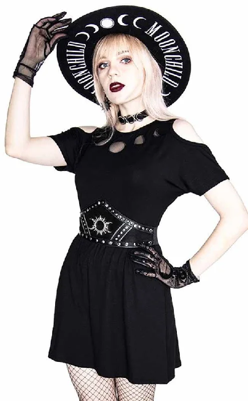 Moon Phases Oversized Tunic Dress