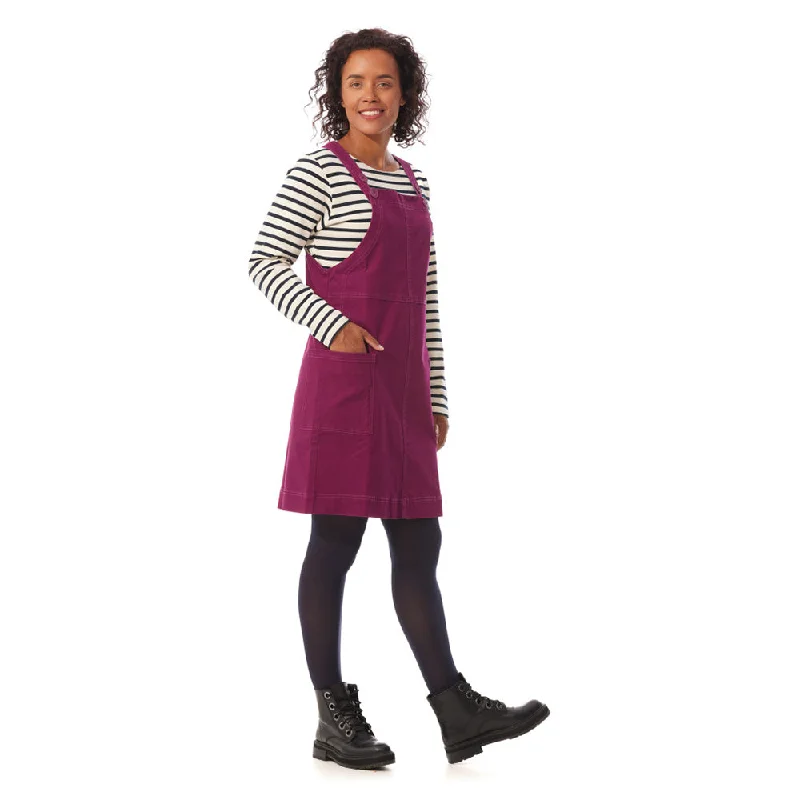 Pinafore Dress -  Purple Prune