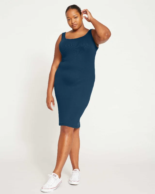 navy jersey foundations dress - US 18/20 (M)
