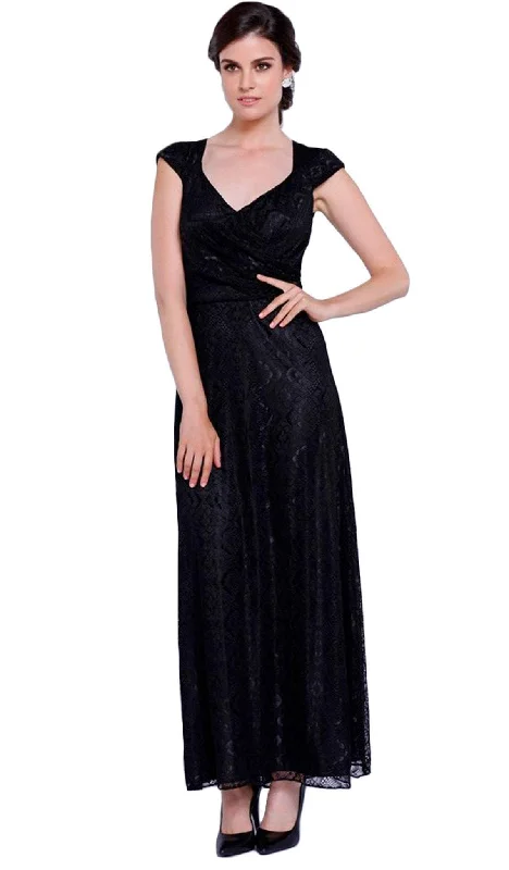 Nox Anabel - Lace V-Neck Long A-Line Dress 5140SC