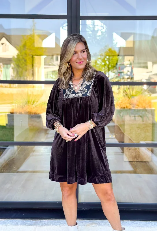 Oh So Thankful Velvet Dress