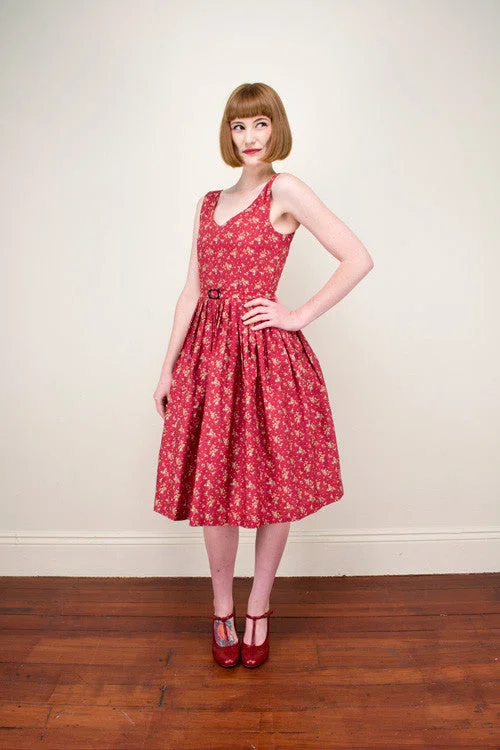 Patti Burgundy Dress