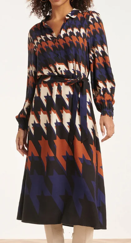 Sophia Navy Print Dress (24526)