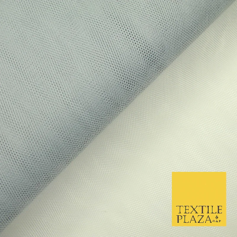 SILVER GREY Premium Quality Tutu Bridal Dress Stiff Net Fabric Tulle Material 60" 5949