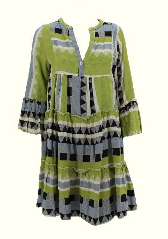 Sofia Lime Checks Tori Dress-Final Price