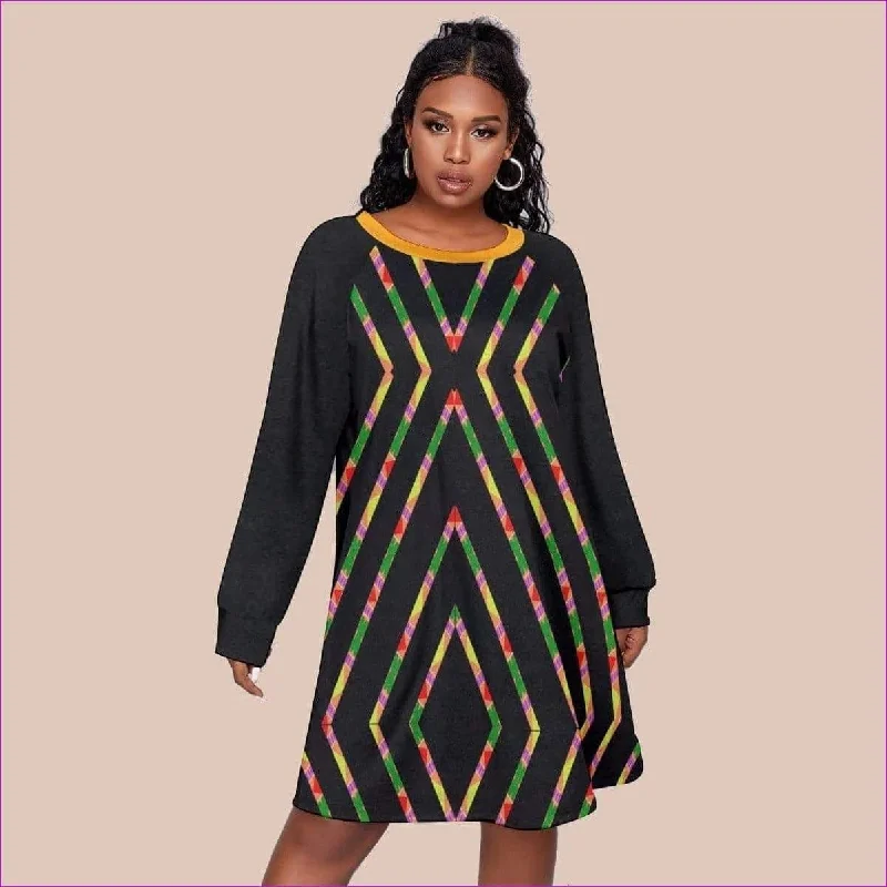 Tribe Women's Dress With Raglan Sleeve