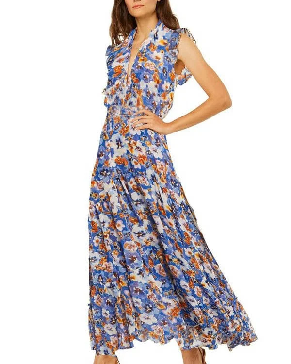"Trina" Blue Pansy Dress