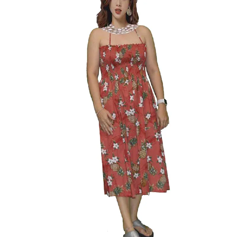 Pineapple Tube Top Hawaiian Dress