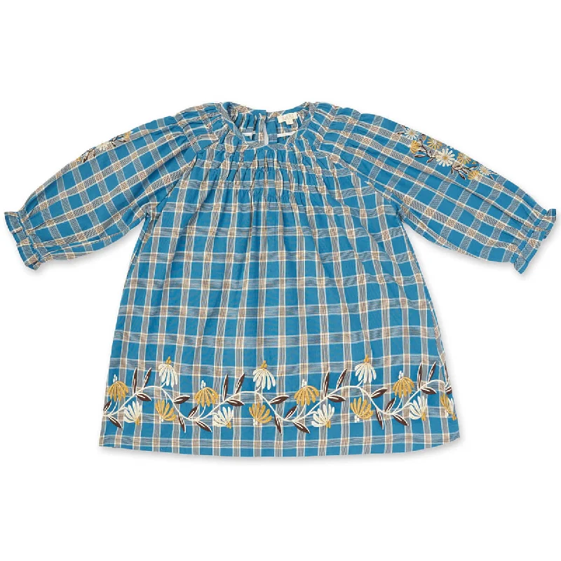 Tulip Dress in Azure Plaid by Lali