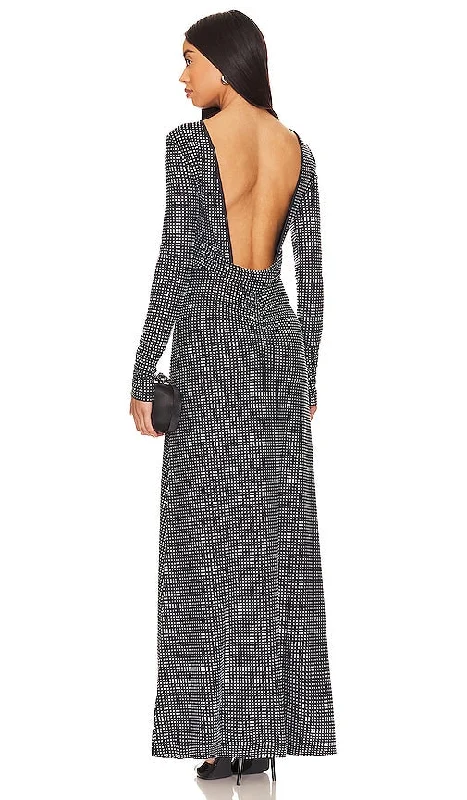 WeWoreWhat Backless Gown in Black